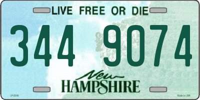 NH license plate 3449074