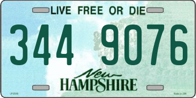NH license plate 3449076