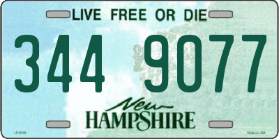 NH license plate 3449077