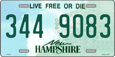 NH license plate 3449083