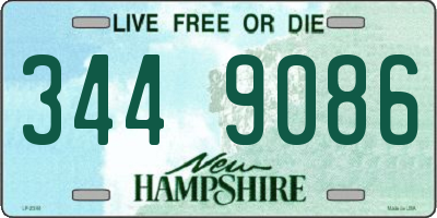 NH license plate 3449086