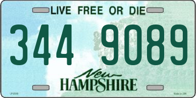 NH license plate 3449089