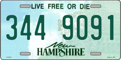 NH license plate 3449091