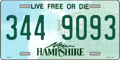 NH license plate 3449093