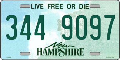 NH license plate 3449097