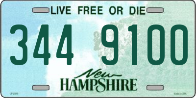 NH license plate 3449100
