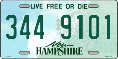 NH license plate 3449101