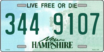 NH license plate 3449107
