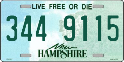 NH license plate 3449115