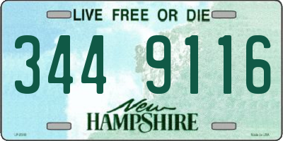 NH license plate 3449116