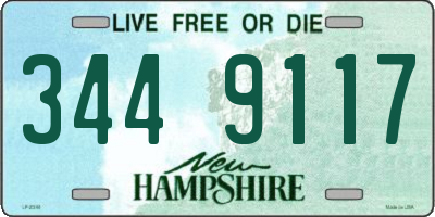 NH license plate 3449117