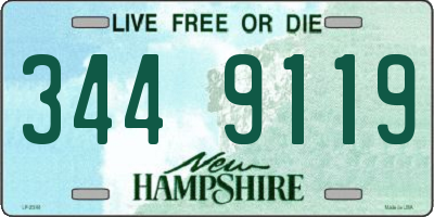 NH license plate 3449119
