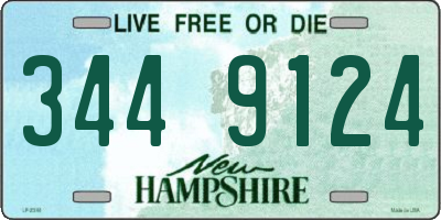 NH license plate 3449124