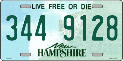NH license plate 3449128