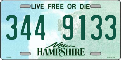NH license plate 3449133
