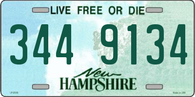 NH license plate 3449134