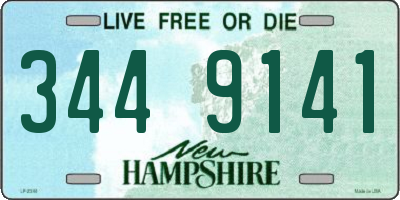 NH license plate 3449141