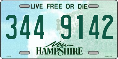 NH license plate 3449142