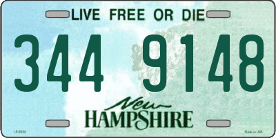 NH license plate 3449148