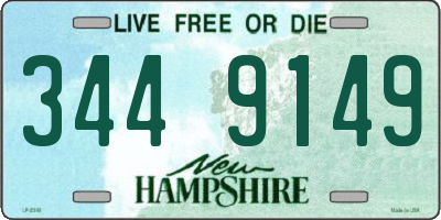 NH license plate 3449149