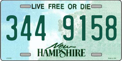 NH license plate 3449158