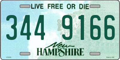NH license plate 3449166
