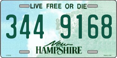 NH license plate 3449168