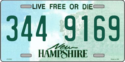 NH license plate 3449169