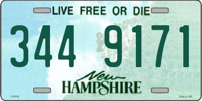 NH license plate 3449171