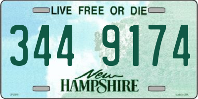 NH license plate 3449174