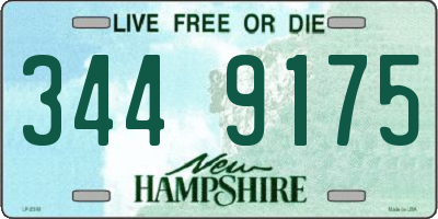NH license plate 3449175