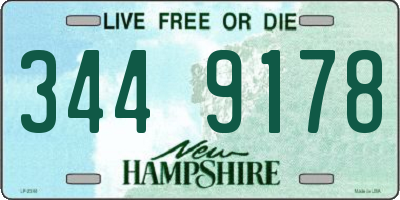 NH license plate 3449178
