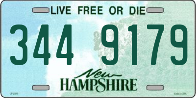 NH license plate 3449179