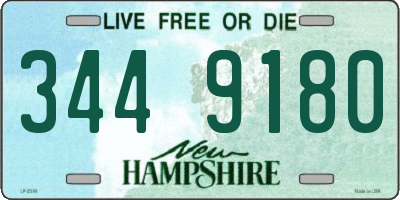 NH license plate 3449180