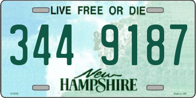 NH license plate 3449187