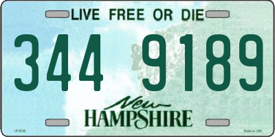 NH license plate 3449189