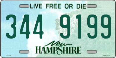 NH license plate 3449199