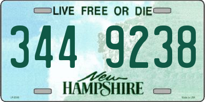 NH license plate 3449238