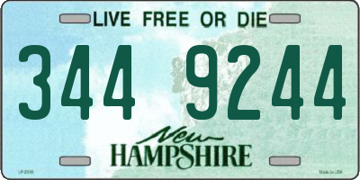 NH license plate 3449244