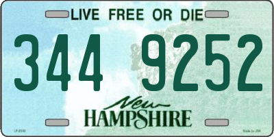 NH license plate 3449252