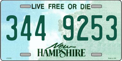 NH license plate 3449253
