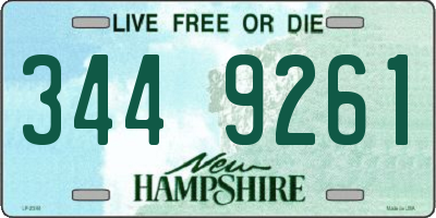 NH license plate 3449261