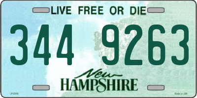 NH license plate 3449263