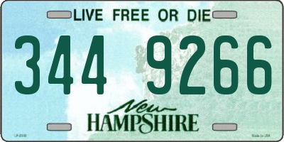 NH license plate 3449266