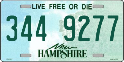 NH license plate 3449277