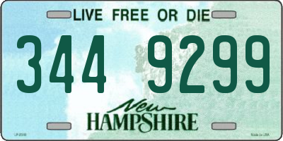 NH license plate 3449299