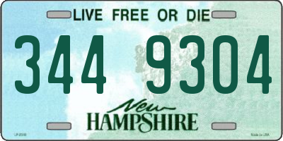NH license plate 3449304