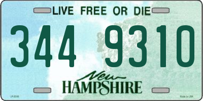 NH license plate 3449310