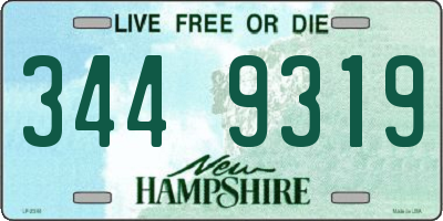 NH license plate 3449319