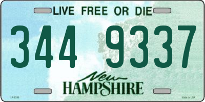 NH license plate 3449337